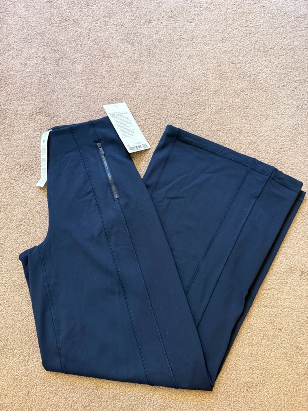 lululemon athletica Dark Navy Leggings with Zipper Thigh Pocket